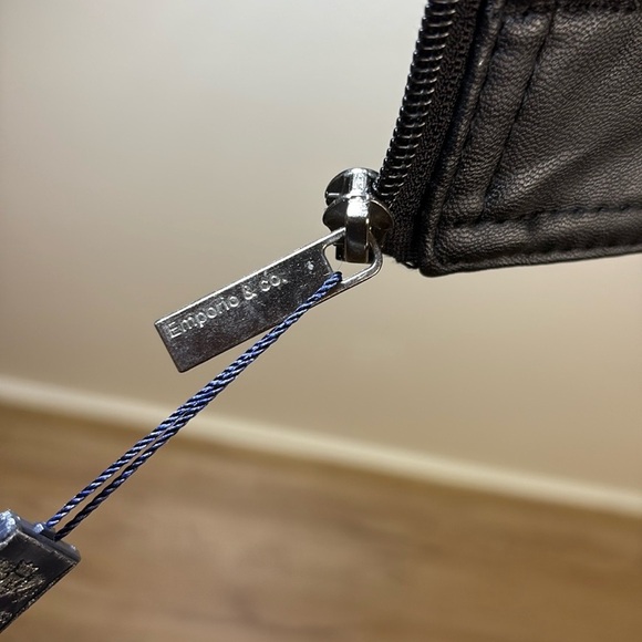 Emporio & Co. Black Faux Leather Moto Jacket – NWT – Size M - Picture 6 of 13